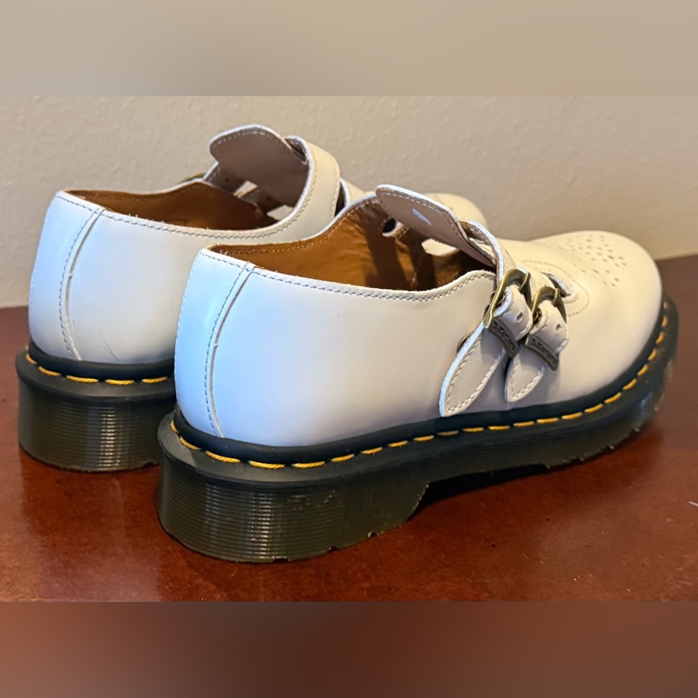 Dr. Martens White Mary Jane’s Double Buckle Shoes - Picture 4 of 6